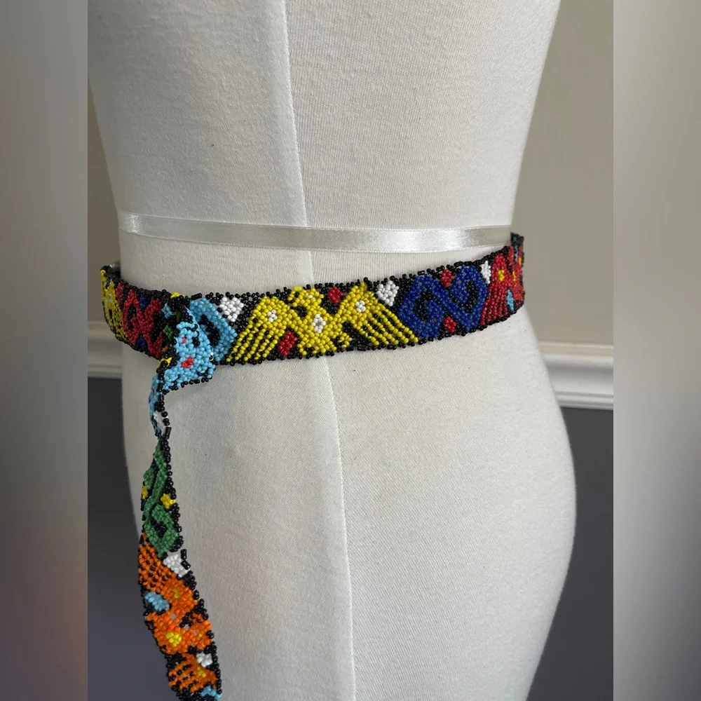 Handmade Native American Tribal Inspired Seed Bead Belt